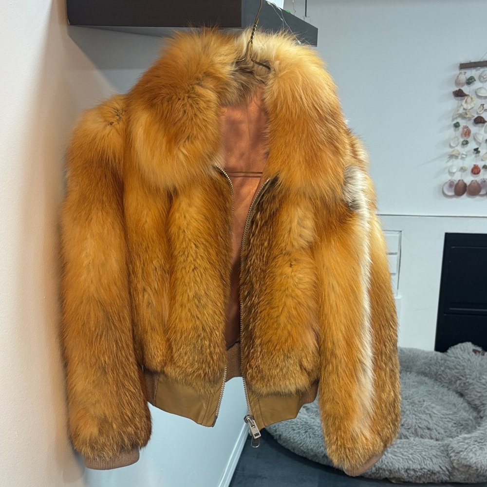 Real fur coat size small